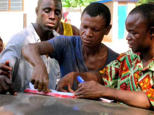 Paying the last payment on the land